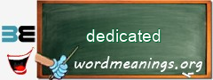 WordMeaning blackboard for dedicated